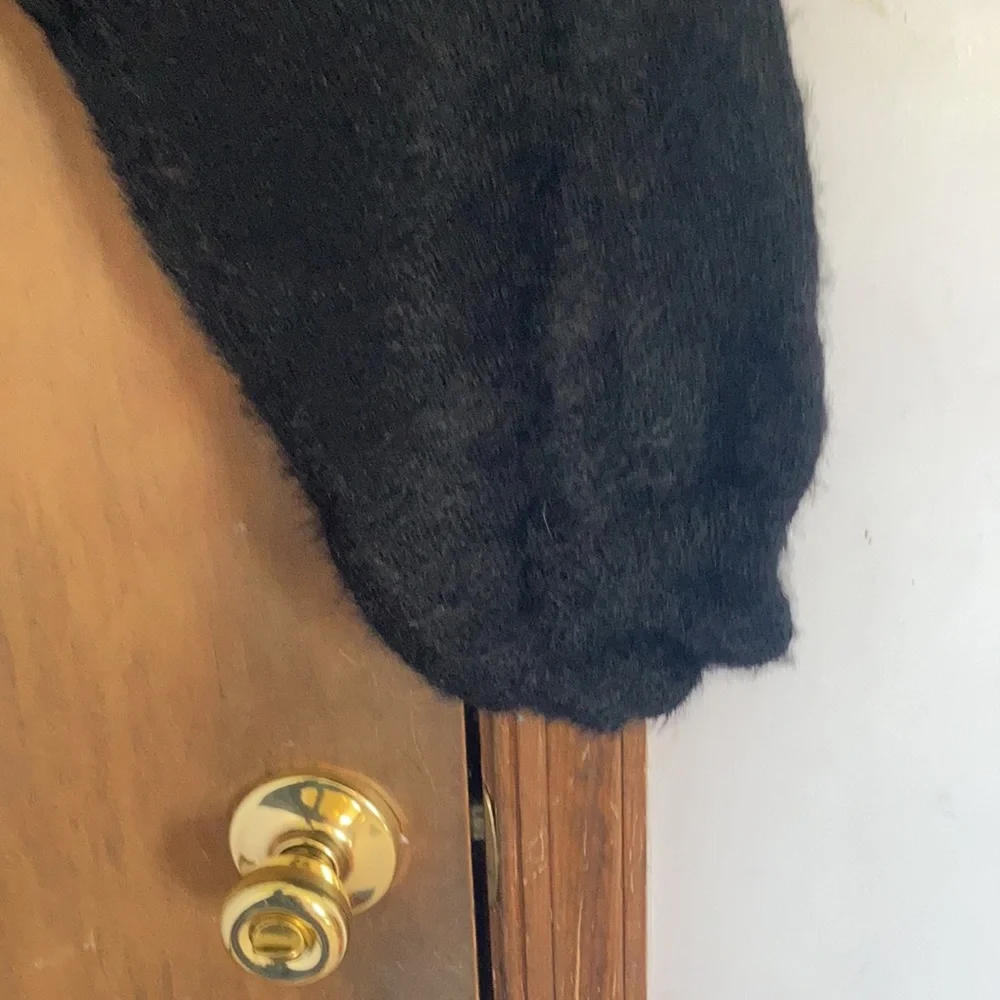 Relist 2/15 ❌ Cara Santana x Nine West black sweater w sequin chevron stripe XL - Picture 12 of 14